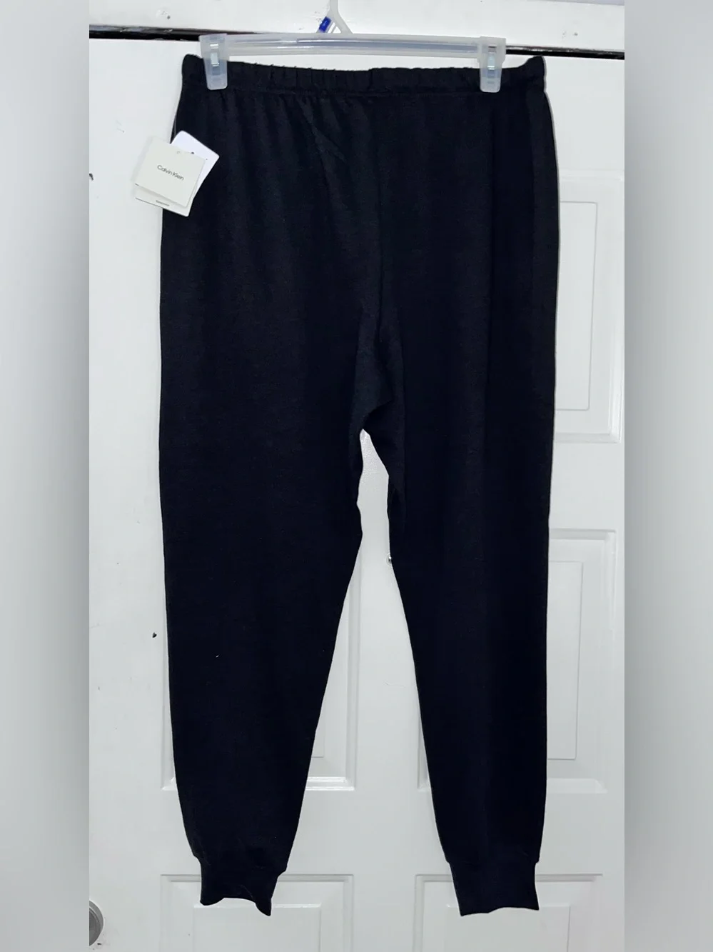 Calvin Klein nwt men’s Black sweats joggers with White Side Logo brand new nwt